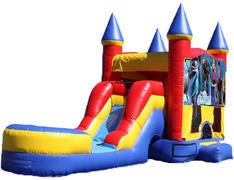 5-in-1 Castle Combo with Slide - Frozen (Dry) 5-in-1 Castle Combo with Slide - Frozen (Dry)