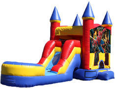 5-in-1 Castle Combo with Slide - Spiderman (Dry) 5-in-1 Castle Combo with Slide - Spiderman (Dry)