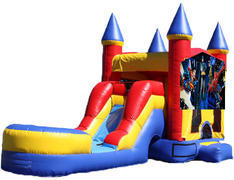 5-in-1 Castle Combo with Slide - Superheroes (Dry) 5-in-1 Castle Combo with Slide - Superheroes (Dry)
