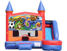 6-in-1 Castle Combo with Slide - Sports (Dry) 6-in-1 Castle Combo with Slide - Sports (Dry)