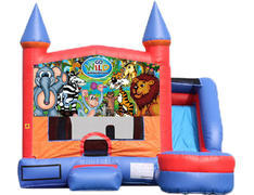 6-in-1 Castle Combo with Slide - Wild Kingdom (Dry) 6-in-1 Castle Combo with Slide - Wild Kingdom (Dry)