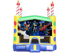 Candle Bounce House - Superheroes Candle Bounce House - Superheroes