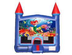 Blue & Red Castle Bounce House - Little Mermaid Blue & Red Castle Bounce House - Little Mermaid