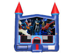 Blue & Red Castle Bounce House - Superheroes Blue & Red Castle Bounce House - Superheroes