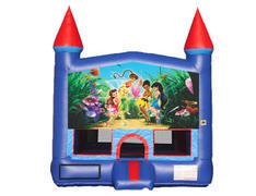 Blue & Red Castle Bounce House - Tinker Bell Blue & Red Castle Bounce House - Tinker Bell
