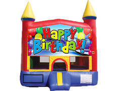 Mini Castle Bounce House - Happy Birthday Mini Castle Bounce House - Happy Birthday
