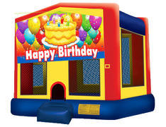 Yellow, Red & Blue Bounce House - Birthday Cake Yellow, Red & Blue Bounce House - Birthday Cake