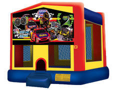 Yellow, Red & Blue Bounce House - Race Cars Yellow, Red & Blue Bounce House - Race Cars