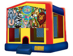 Yellow, Red & Blue Bounce House - Wild Kingdom Yellow, Red & Blue Bounce House - Wild Kingdom