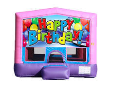 Pink & Purple Bounce House - Happy Birthday Pink & Purple Bounce House - Happy Birthday