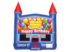 Blue & Red Castle Bounce House - Birthday Cake Blue & Red Castle Bounce House - Birthday Cake
