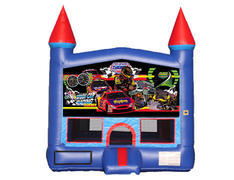 Blue & Red Castle Bounce House - Race Cars Blue & Red Castle Bounce House - Race Cars